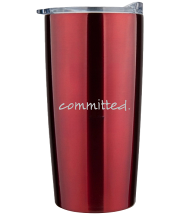 COMMITED. 20 oz Vacuum Insulated Stainless Steel Tumbler