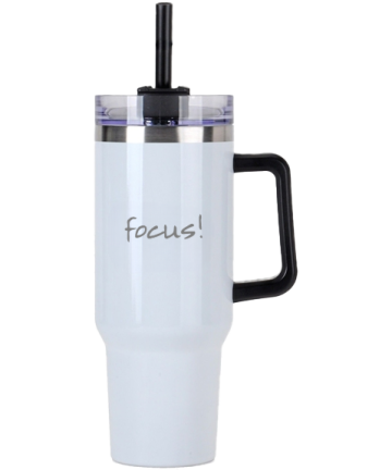 FOCUS! 40 oz Hydration Tumbler with Straw